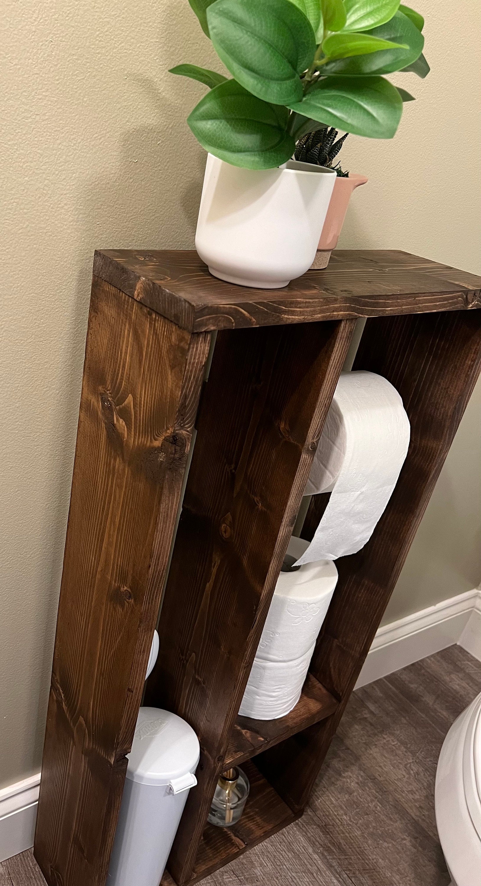 Bathroom Storage, Bathroom Toilet Paper Storage, Rustic Bathroom ...