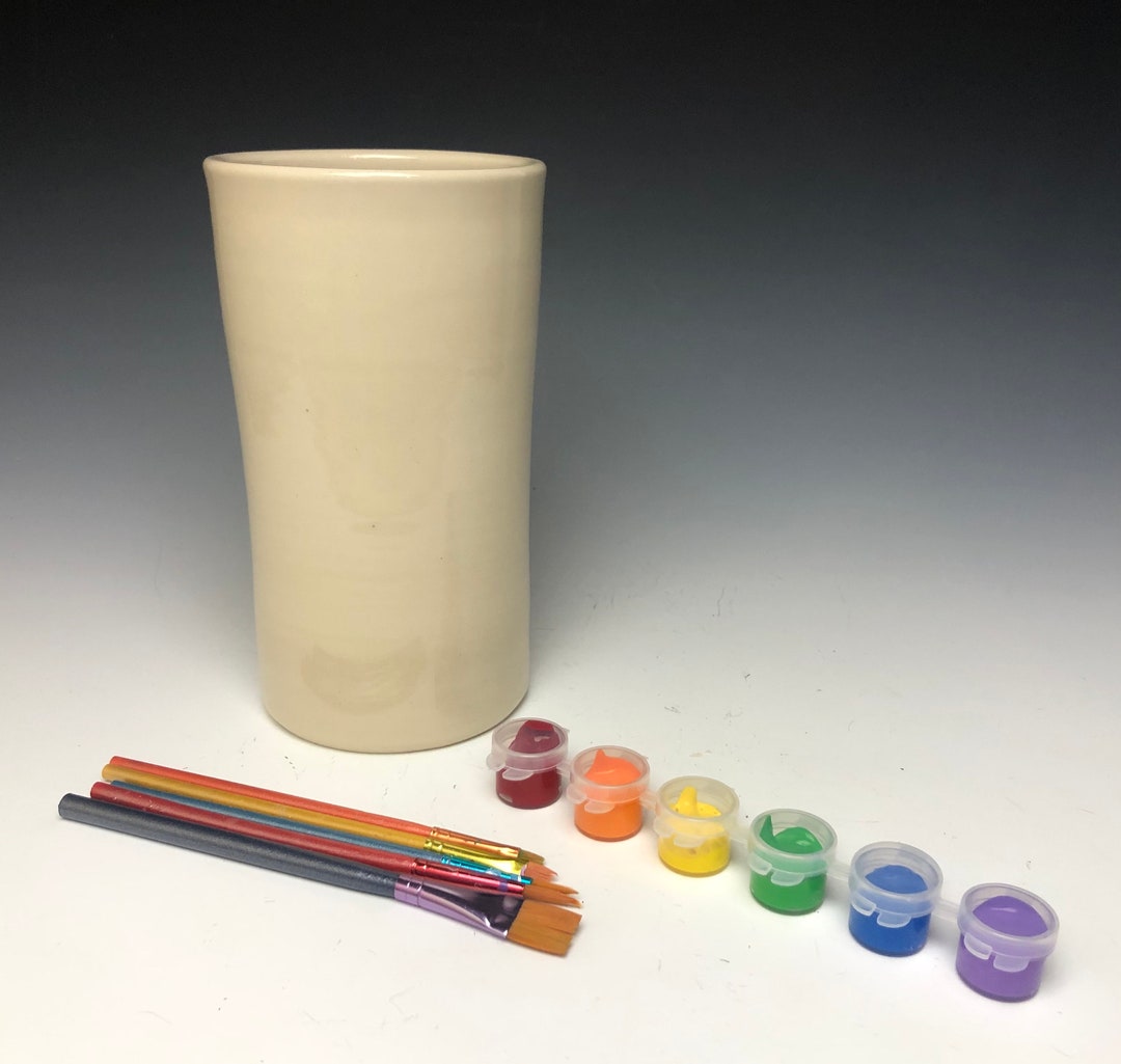 Paint Your Own Vase Kit Pottery Project Paint Yor Own Etsy UK