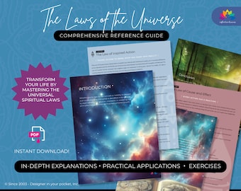 The Laws of the Universe - Comprehensive Reference Guide | 30+ Pages | Explanations, Practical Applications, Exercises | Spirituality Gifts