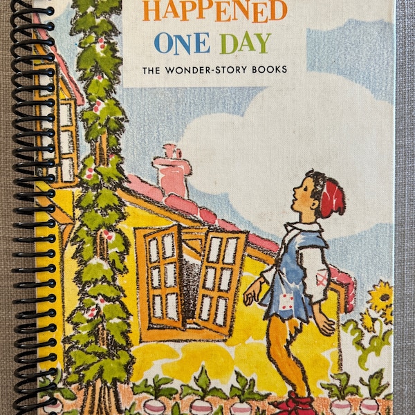 1962 “It Happened One Day” Upcycled Vintage Book into Journal/Sketchbook