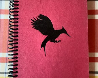 Upcycled “Catching Fire”, Recycled Vintage Book into Journal/Sketchbook