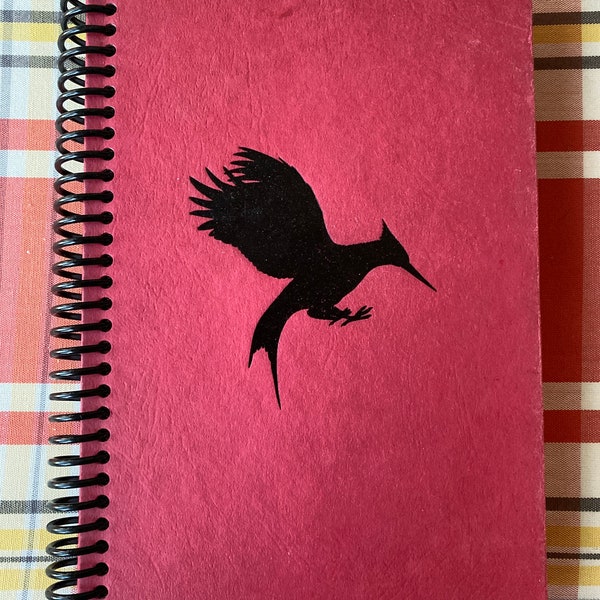 Upcycled “Catching Fire”, Recycled Vintage Book into Journal/Sketchbook