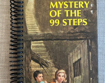 Nancy Drew “The Mystery of the 99 Steps” Upcycled Vintage Book into Journal/Sketchbook