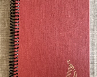 1987 “The Sound of the Harp” Upcycled Vintage Book into Journal/Sketchbook