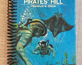 The Hardy Boys “The Secret of Pirate’s Hill” Upcycled Vintage Book into Journal/Sketchbook