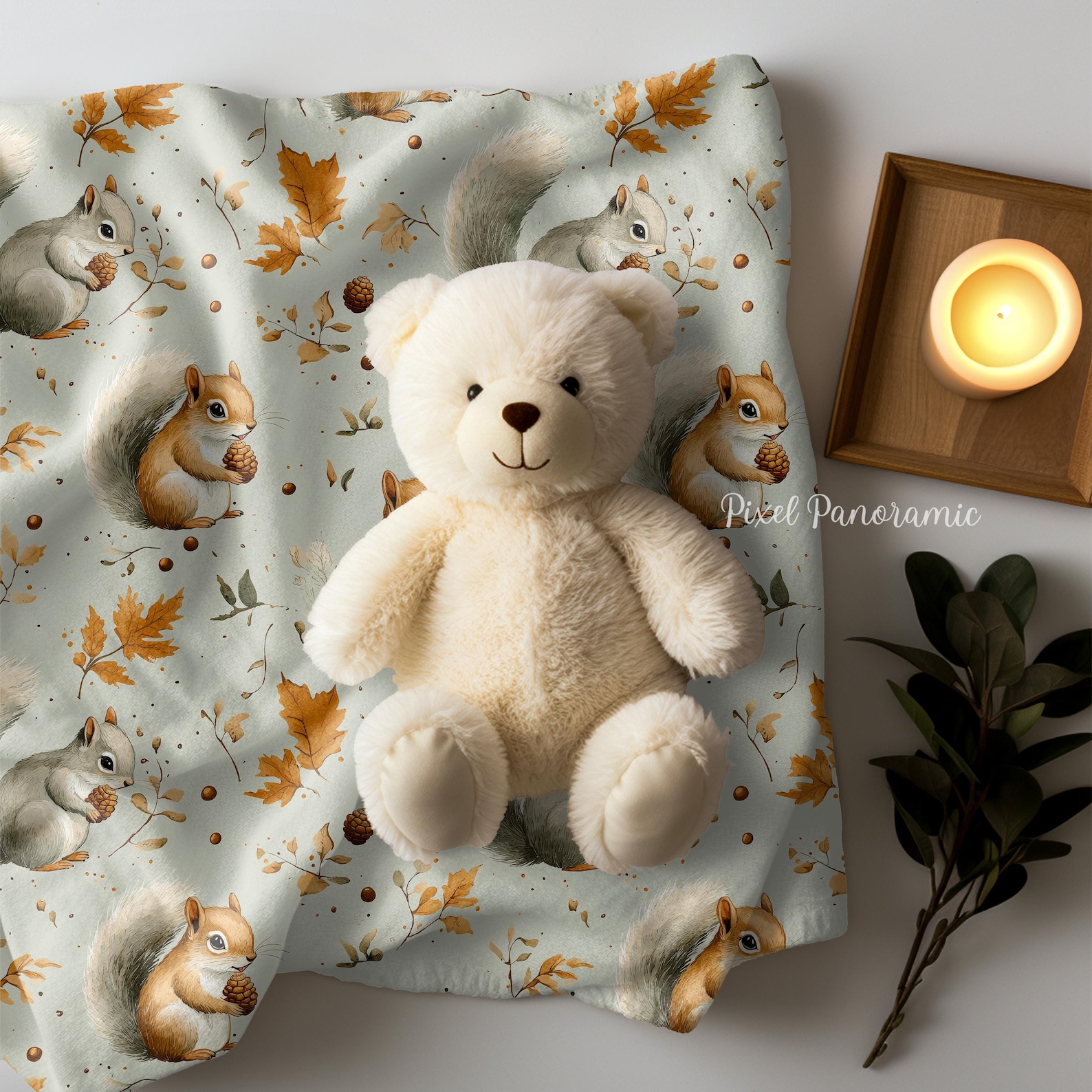 Adorable Squirrels and Acorns Seamless Pattern | Cute Autumn Design for ...