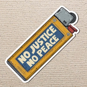 No Justice Sticker, Socialism, Anarchy, Rights, Eat The Rich, Anti Capitalist, Activism, Leftist, Justice, Marxism