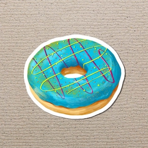 Donut Aufkleber, Donut, Laptop Aufkleber, positiv, motivierend, persönliches Wachstum, Ruhe bewahren, Süßigkeiten Aufkleber