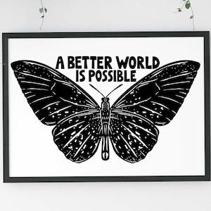 Un mundo mejor es posible Imprimir, Activismo, Derechos, Socialismo, Lgbtq, Póster, Estampados, Izquierdista, Comerse a los ricos, Justicia, Blm
