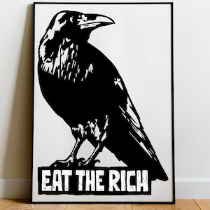 Eat The Rich Print, Activismo, Derechos, Socialismo, Lgbtq, Póster, Impresiones, Izquierdista, Eat The Rich, Justicia, Blm, Marxista