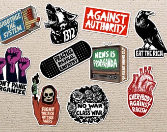 Paquete de pegatinas de activismo, calcomanías políticas de izquierda, vinilo resistente a la intemperie.