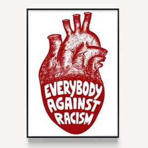 Cartel de Stop Racism, Activismo, Derechos, Socialismo, Lgbtq, Póster, Impresiones, Izquierdista, Eat The Rich, Justicia, Blm, Inmigrante, Justicia