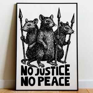 Impresión de justicia, activismo, derechos, socialismo, LGBTQ, póster, impresiones, izquierdista, &quot;Cómanse a los ricos&quot;, justicia, BLM, marxista, inmigrante