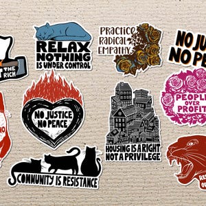 Activism Sticker Pack 11, Bundle, Eat The Rich, Leftist, Activism, Coupon, Rights, Anarchist, 1312, Resist, Marxism