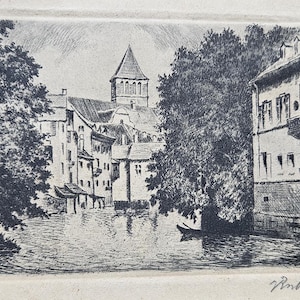 carte postale eau forte