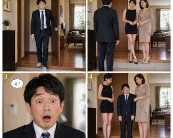 When I Came Home, My Wife and Mother-in-Law Were Having a Fashion Show | Tall Japanese Women & Short Husband Comedy | Digital Photo Story