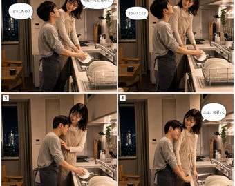 Looking Up at You Is Cute Too" Height Difference Couple Comedy | Tall Japanese Wife & Short Husband | Realistic Relationship Humor Art