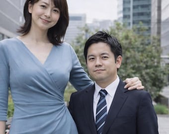 Evening Couple-Tall Woman Short Man Height Difference | Business Couple | Realistic Photo | Digital Download