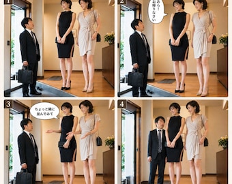 When I Came Home, My Wife and Mother-in-Law Were Having a Fashion Show | Tall Japanese Women & Short Husband Height Difference Comedy Art