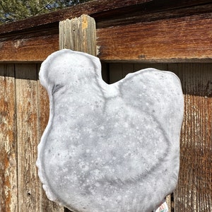 Chicken Plush Pillow ~ Gray Silkie Hen ~ Full Size