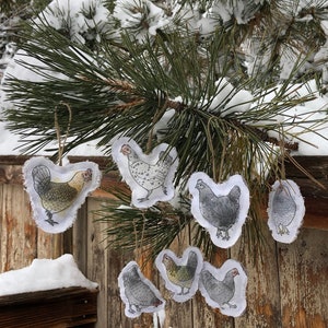 Farmhouse Chicken Ornaments