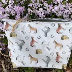 Farmgirl Accessory Bag ~ Horse Print
