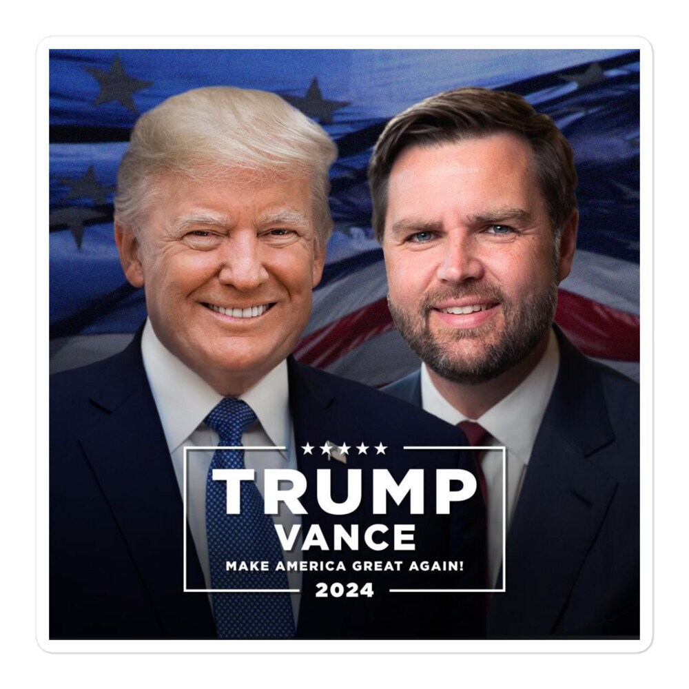 Bandiera Trump Vance 2024 MAGA 3x5 Piedi - Make America Great Again - Blu 100D