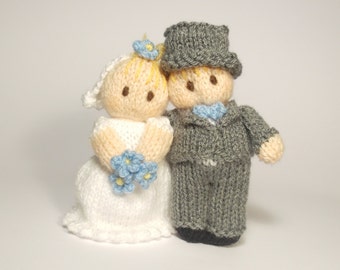 Bride and Groom Wedding Dolls Knitting Pattern Instant download