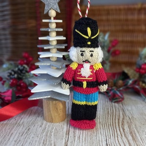 Christmas Nutcracker Doll decoration , Toy knitting pattern Instant download