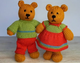 Bitsy Teddy bears Printed Knitting Pattern