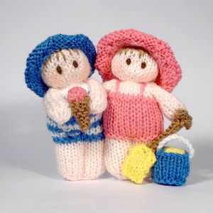 Seaside Bitsy Baby doll knitting pattern Instant download