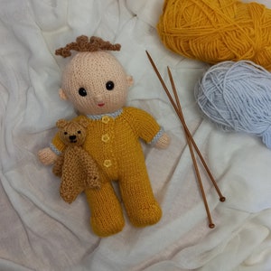 Sleep set for Betsy and Ben baby dolls knitting pattern image 4