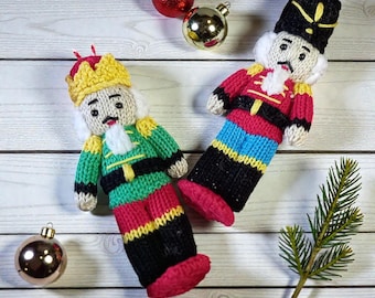 Christmas Nutcracker Doll Ornament Toy Printed knitting pattern