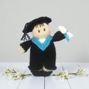 Graduation  doll knitting pattern Instant download