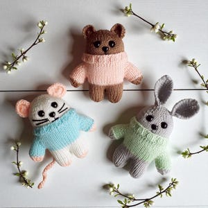 Teddy Boo and Friends toy knitting pattern Instant download