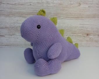 Baby Stegosaurus printed knitting pattern