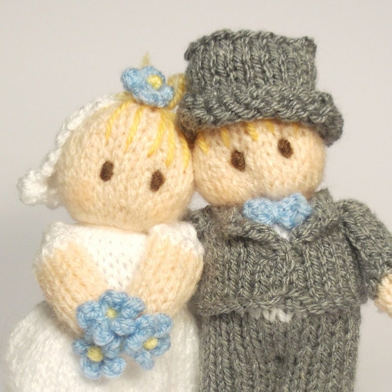 Bride and Groom Wedding Dolls Knitting Pattern Instant download image 4