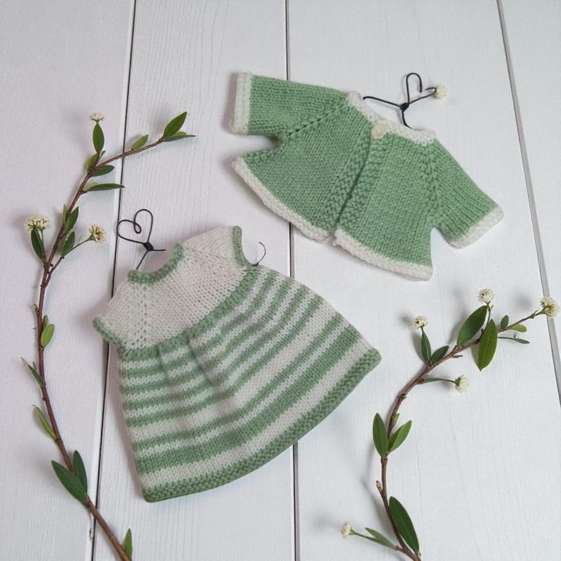 Springtime Lilly and May dolls Clothes knitting pattern Instant Download image 5