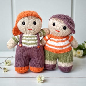 Benjy and Bo Dolls knitting pattern Instant download
