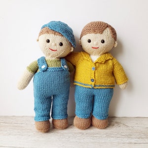 Billy and Joe Doll Knitting Printed Pattern