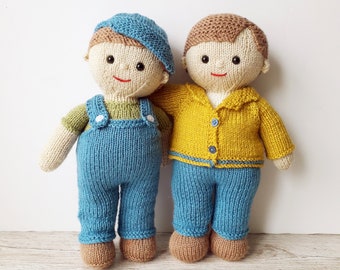 Billy and Joe Doll Knitting Pattern Instant Download