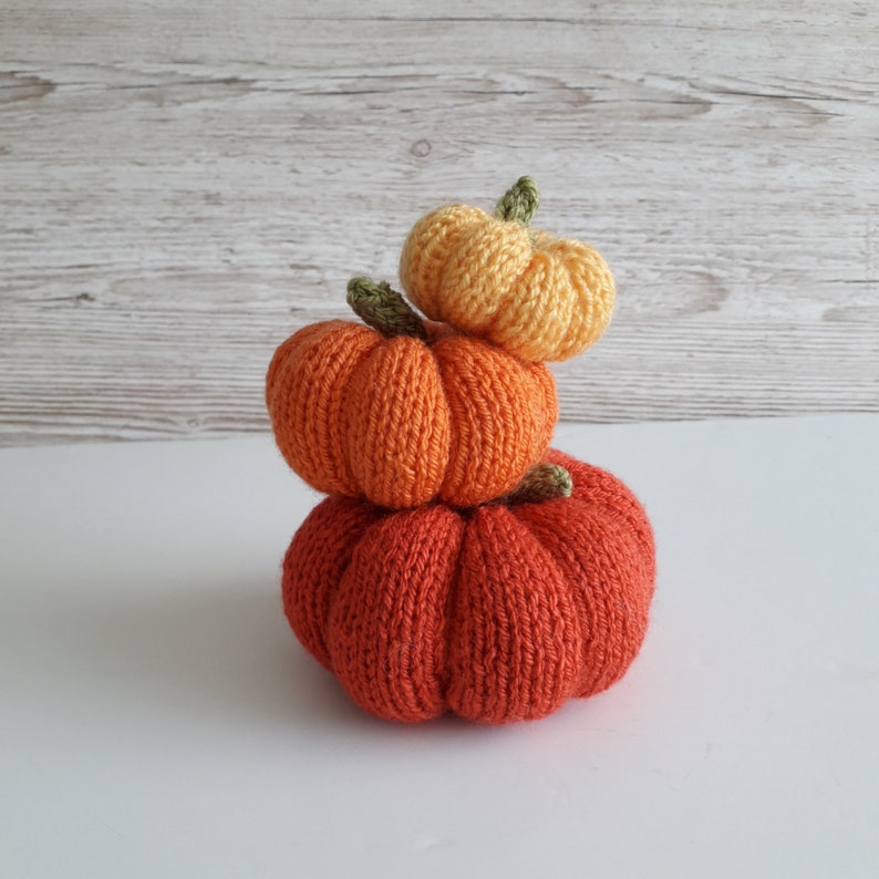 Easy knitted pumpkin pattern etsy uk