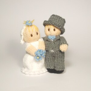 Bride and Groom Wedding Dolls Knitting Pattern Instant download image 3