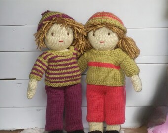 Jesse and Josie Doll knitting pattern instant download