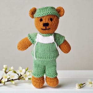 Little Doctor Bear Knitting Pattern Instant download