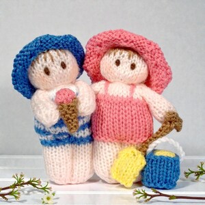 Seaside Bitsy Baby doll knitting pattern Instant download