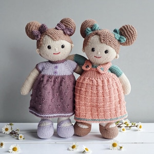 Lilly and May Dolls Printed Knitting Pattern