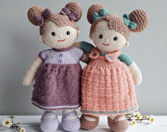 Lilly and May Dolls Printed Knitting Pattern
