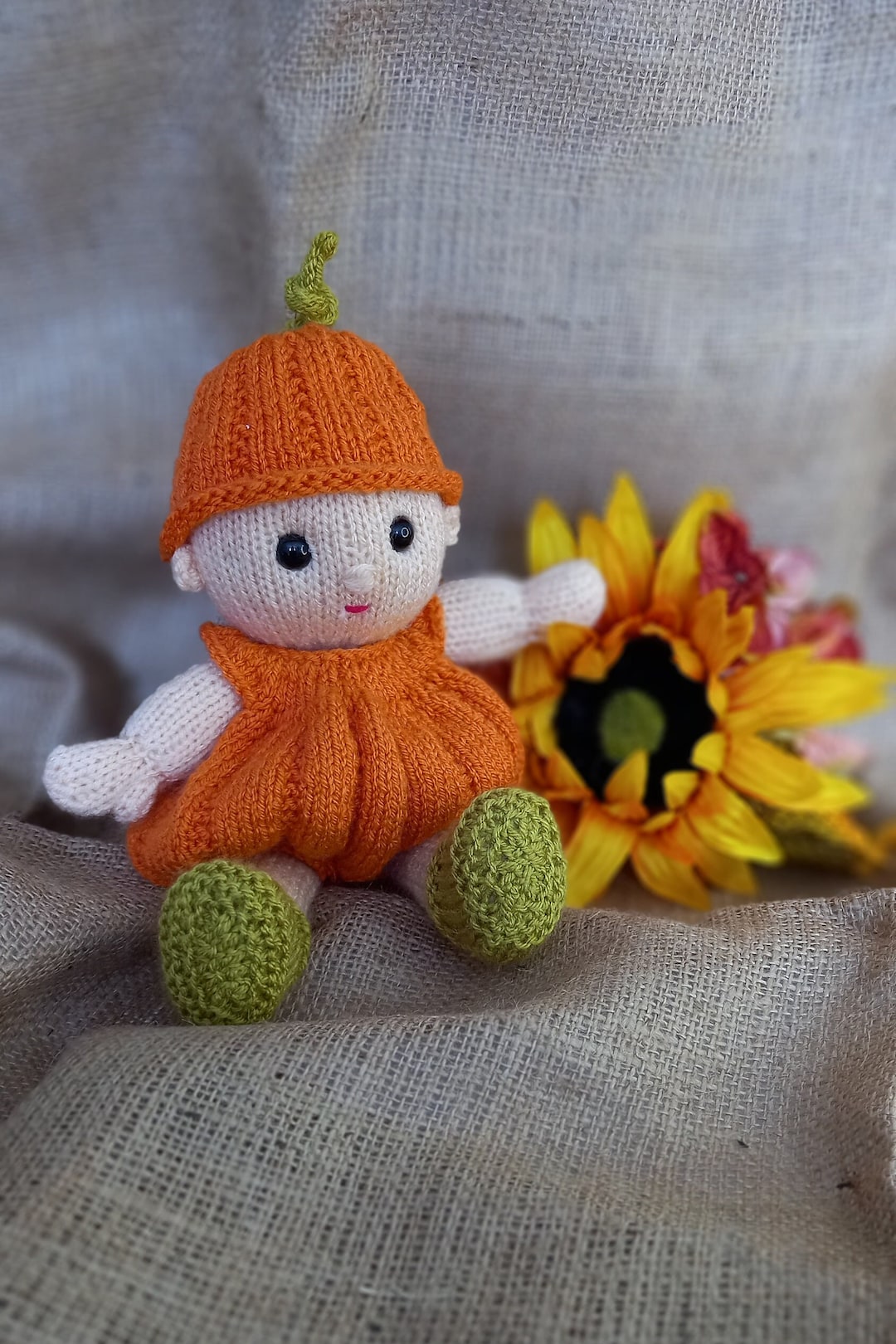 Halloween Pumpkin Costume for Band Ben Baby Dolls Instant Download Knitting Pattern - Etsy