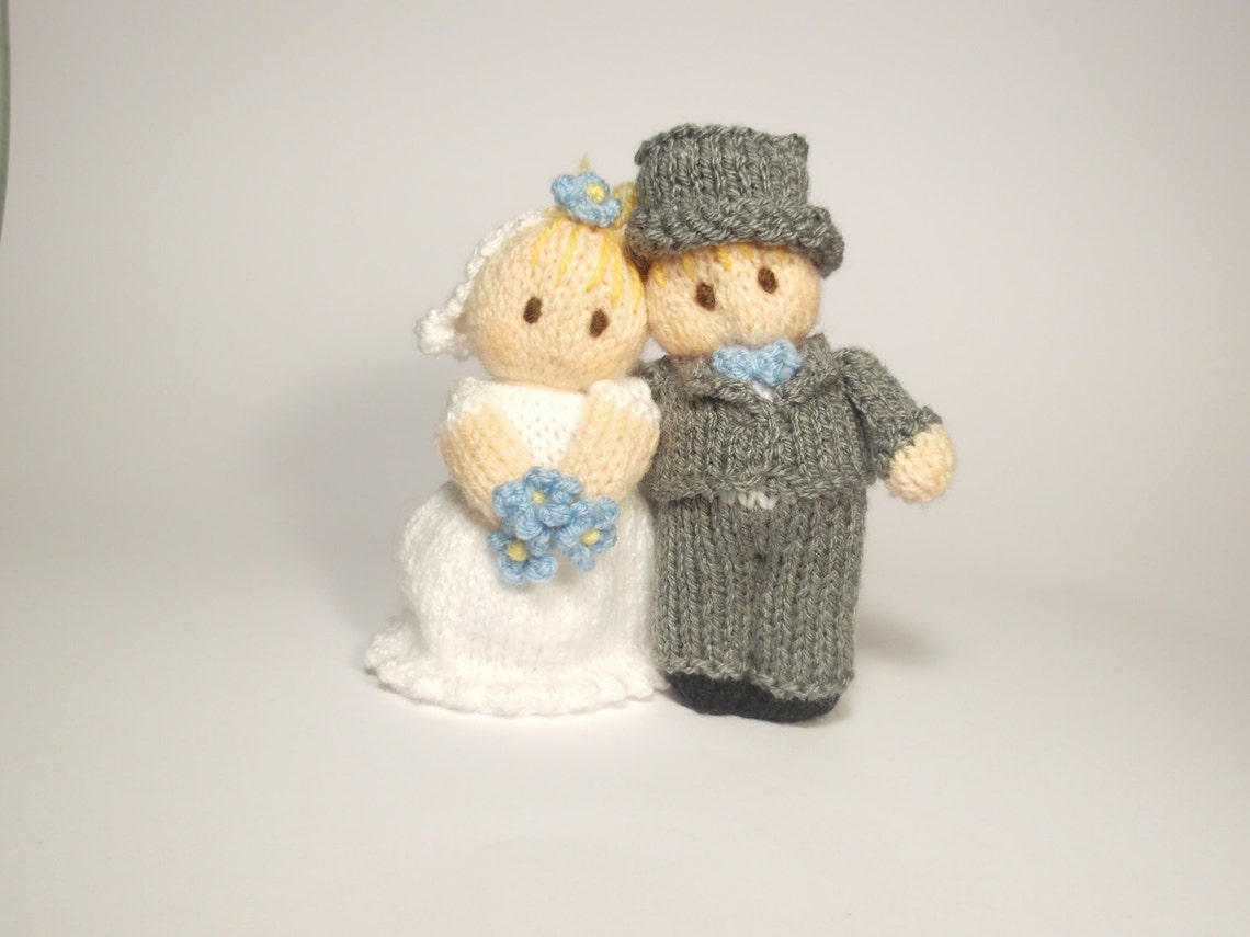 Bride and Groom Wedding Dolls Knitting Pattern Instant Etsy UK